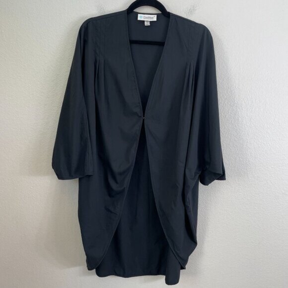 Coolibar Womens Medium UPF 50+ Black Cardigan Kimono Style Lightweight Outdoors - Picture 7 of 11